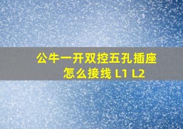 公牛一开双控五孔插座怎么接线 L1 L2